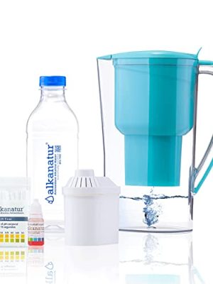 Jarra Alkanatur Drops. Alcaliniza, depura e ioniza agua. pH hasta 9,5. Libre de Bisphenol A. Duración del filtro 400L. Made in Spain.