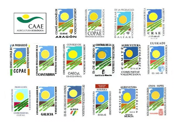 sellos certificacion ecologica por comunidades espana