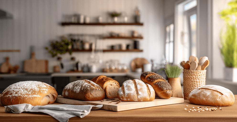 diferentes tipos de pan sin gluten